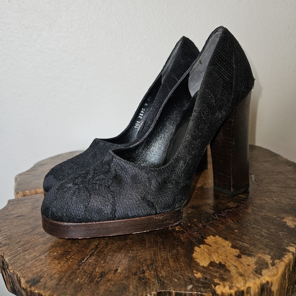 Gucci Black Lace Platform Heels Size 36 Italy Authentic RA Verified Designer - Picture 8 of 16